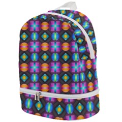 Squares Spheres Backgrounds Texture Zip Bottom Backpack