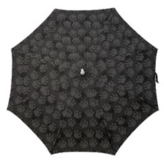 Pattern Texture Feet Dog Grey Straight Umbrellas