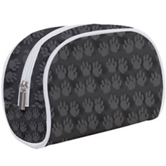 Pattern Texture Feet Dog Grey Makeup Case (large)