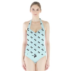 Illustrations Halter Swimsuit