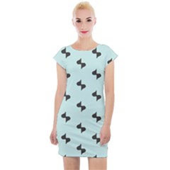 Illustrations Cap Sleeve Bodycon Dress