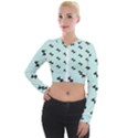 Illustrations Long Sleeve Cropped Velvet Jacket View1