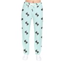 Illustrations Women velvet Drawstring Pants View1