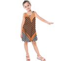 Heart Chess Board Checkerboard Kids  Sleeveless Dress View1