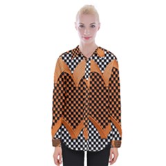 Heart Chess Board Checkerboard Womens Long Sleeve Shirt