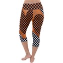 Heart Chess Board Checkerboard Lightweight Velour Capri Yoga Leggings View4