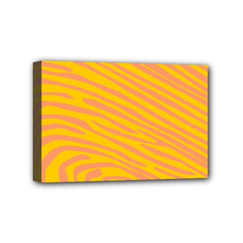 Pattern Texture Yellow Mini Canvas 6  X 4  (stretched) by HermanTelo