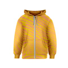 Pattern Texture Yellow Kids  Zipper Hoodie