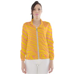 Pattern Texture Yellow Women s Windbreaker