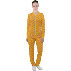 Pattern Texture Yellow Casual Jacket And Pants Set by HermanTelo