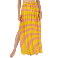 Pattern Texture Yellow Maxi Chiffon Tie-up Sarong