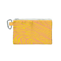 Pattern Texture Yellow Canvas Cosmetic Bag (small) by HermanTelo