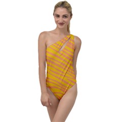 Pattern Texture Yellow To One Side Swimsuit by HermanTelo