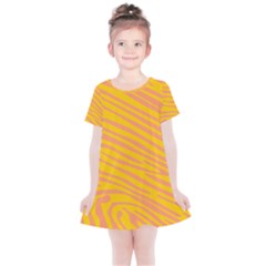 Pattern Texture Yellow Kids  Simple Cotton Dress