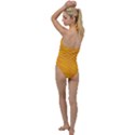 Pattern Texture Yellow Go with the Flow One Piece Swimsuit View2