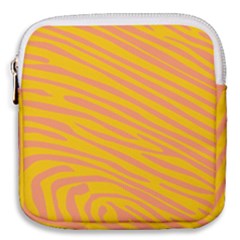 Pattern Texture Yellow Mini Square Pouch