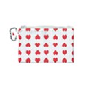 Heart Red Love Valentines Day Canvas Cosmetic Bag (Small) View1