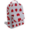 Heart Red Love Valentines Day Flap Pocket Backpack (Large) View2