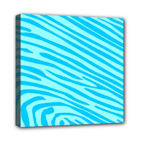 Pattern Texture Blue Mini Canvas 8  X 8  (stretched)