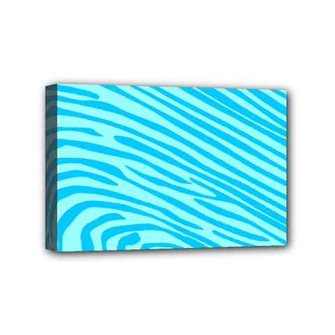 Pattern Texture Blue Mini Canvas 6  X 4  (stretched)