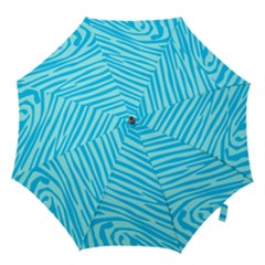 Pattern Texture Blue Hook Handle Umbrellas (large)