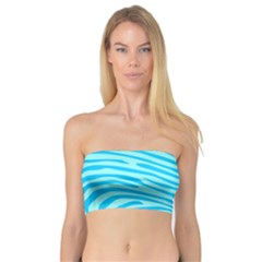 Pattern Texture Blue Bandeau Top