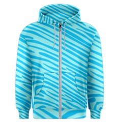 Pattern Texture Blue Men s Zipper Hoodie