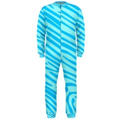 Pattern Texture Blue Onepiece Jumpsuit (men) 