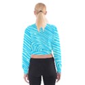 Pattern Texture Blue Cropped Sweatshirt View2