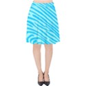 Pattern Texture Blue Velvet High Waist Skirt View1