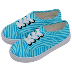 Pattern Texture Blue Kids  Classic Low Top Sneakers