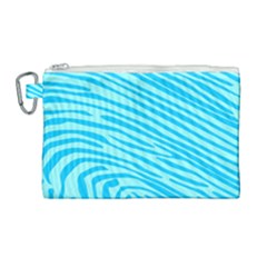 Pattern Texture Blue Canvas Cosmetic Bag (large) by HermanTelo