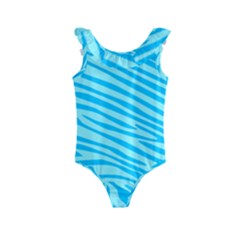 Pattern Texture Blue Kids  Frill Swimsuit by HermanTelo