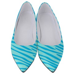 Pattern Texture Blue Women s Low Heels