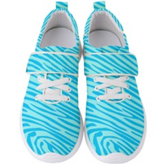 Pattern Texture Blue Men s Velcro Strap Shoes