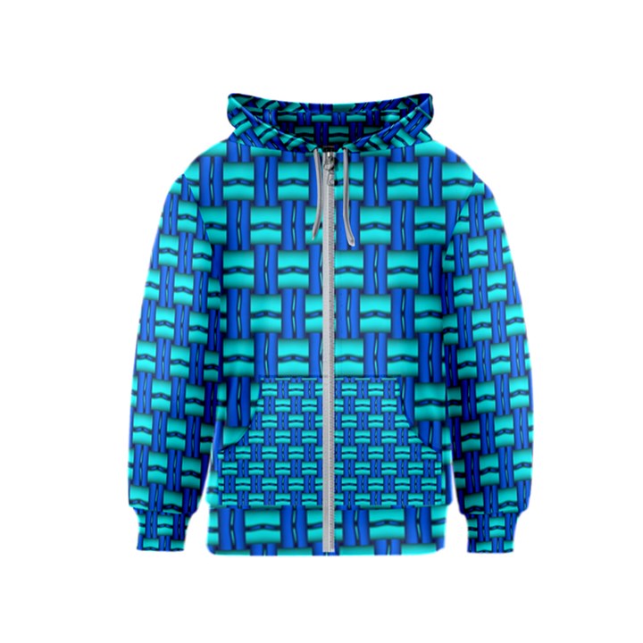 Pattern Graphic Background Image Blue Kids  Zipper Hoodie