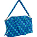 Pattern Graphic Background Image Blue Canvas Crossbody Bag View1