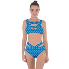 Pattern Graphic Background Image Blue Bandaged Up Bikini Set  by HermanTelo