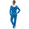 Pattern Graphic Background Image Blue Women s Tracksuit View2