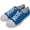 Pattern Graphic Background Image Blue Women s Low Top Canvas Sneakers View2