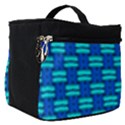 Pattern Graphic Background Image Blue Make Up Travel Bag (Small) View1