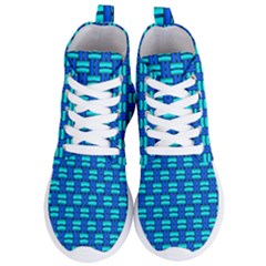 Pattern Graphic Background Image Blue Women s Lightweight High Top Sneakers