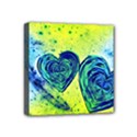 Heart Emotions Love Blue Mini Canvas 4  x 4  (Stretched) View1