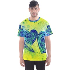 Heart Emotions Love Blue Men s Sports Mesh Tee