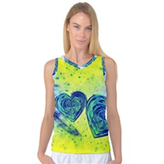 Heart Emotions Love Blue Women s Basketball Tank Top by HermanTelo