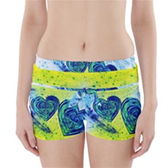 Heart Emotions Love Blue Boyleg Bikini Wrap Bottoms