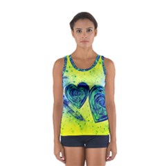 Heart Emotions Love Blue Sport Tank Top  by HermanTelo