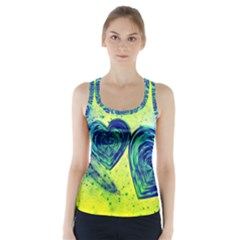 Heart Emotions Love Blue Racer Back Sports Top by HermanTelo