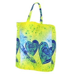 Heart Emotions Love Blue Giant Grocery Tote