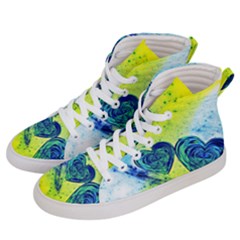 Heart Emotions Love Blue Men s Hi-top Skate Sneakers